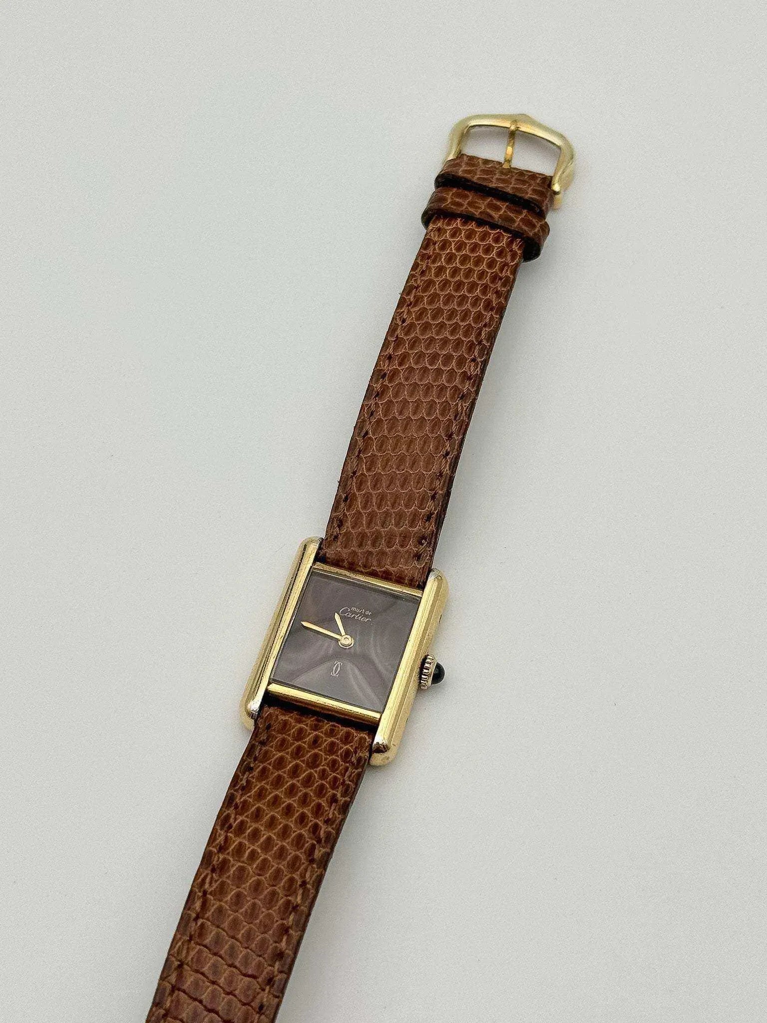 Cartier - Tank Must Vermeil Wooden Dial - 1980s - Atelier Victor