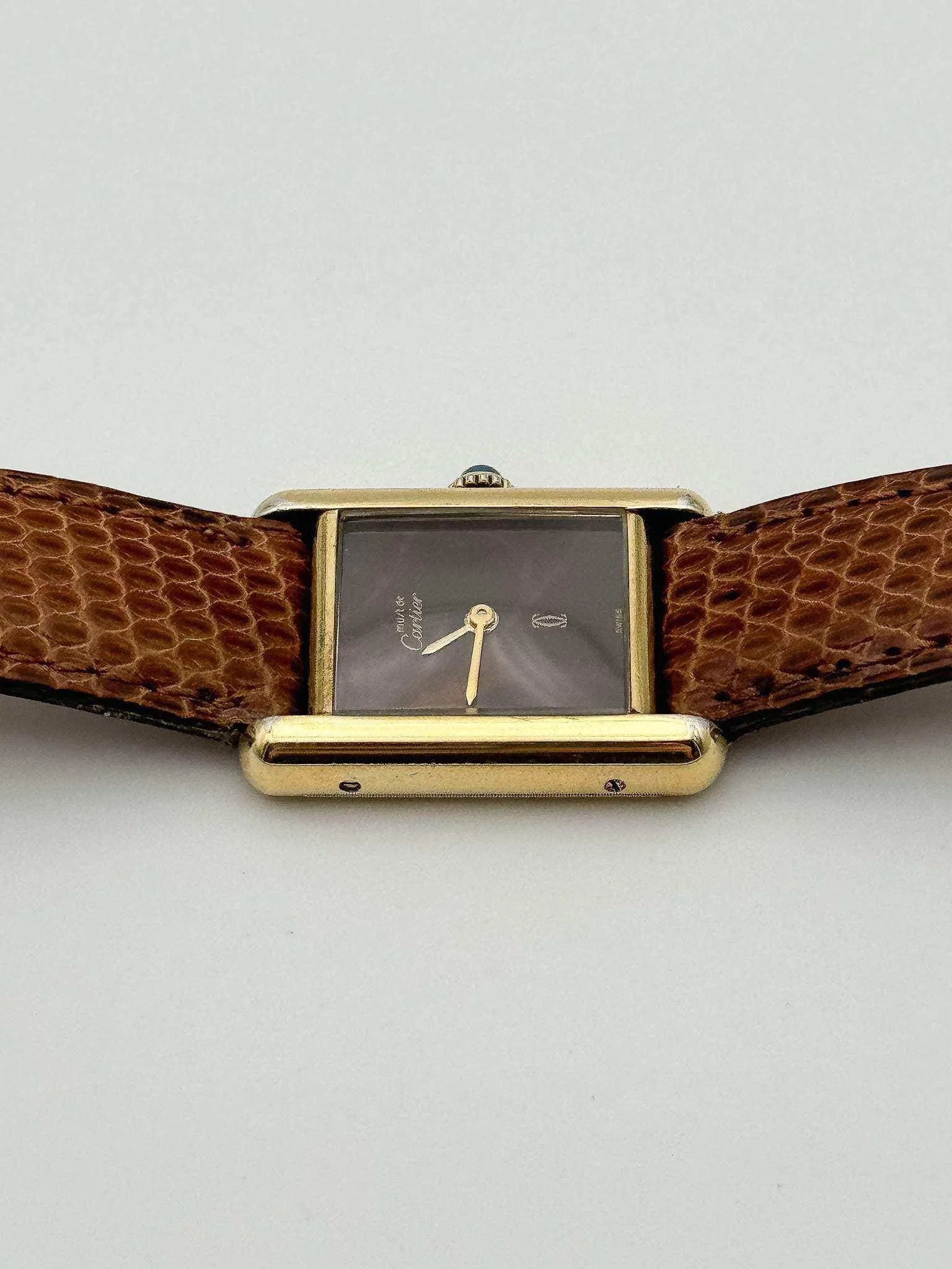 Cartier - Tank Must Vermeil Wooden Dial - 1980s - Atelier Victor