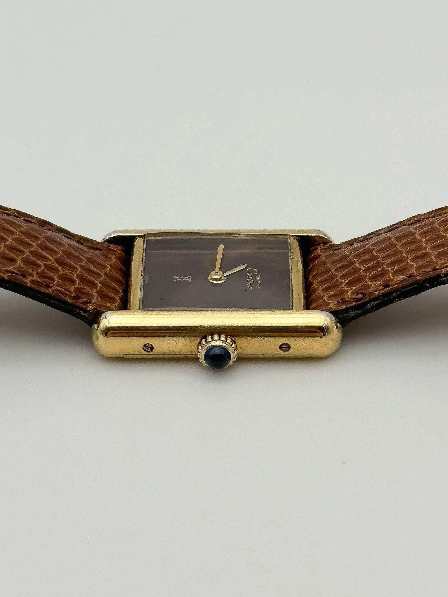 Cartier - Tank Must Vermeil Wooden Dial - 1980s - Atelier Victor