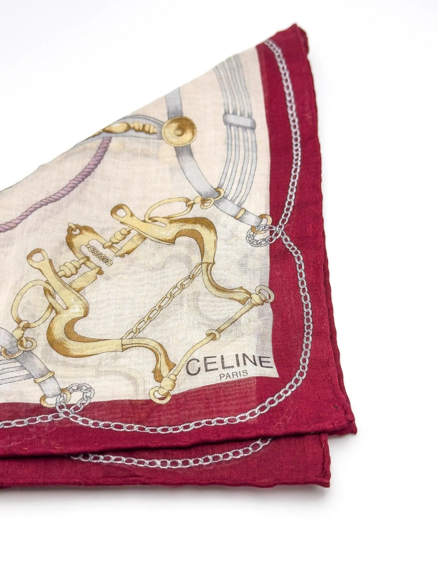 Celine - Bandana Twill de Soie Bordeaux - Atelier Victor