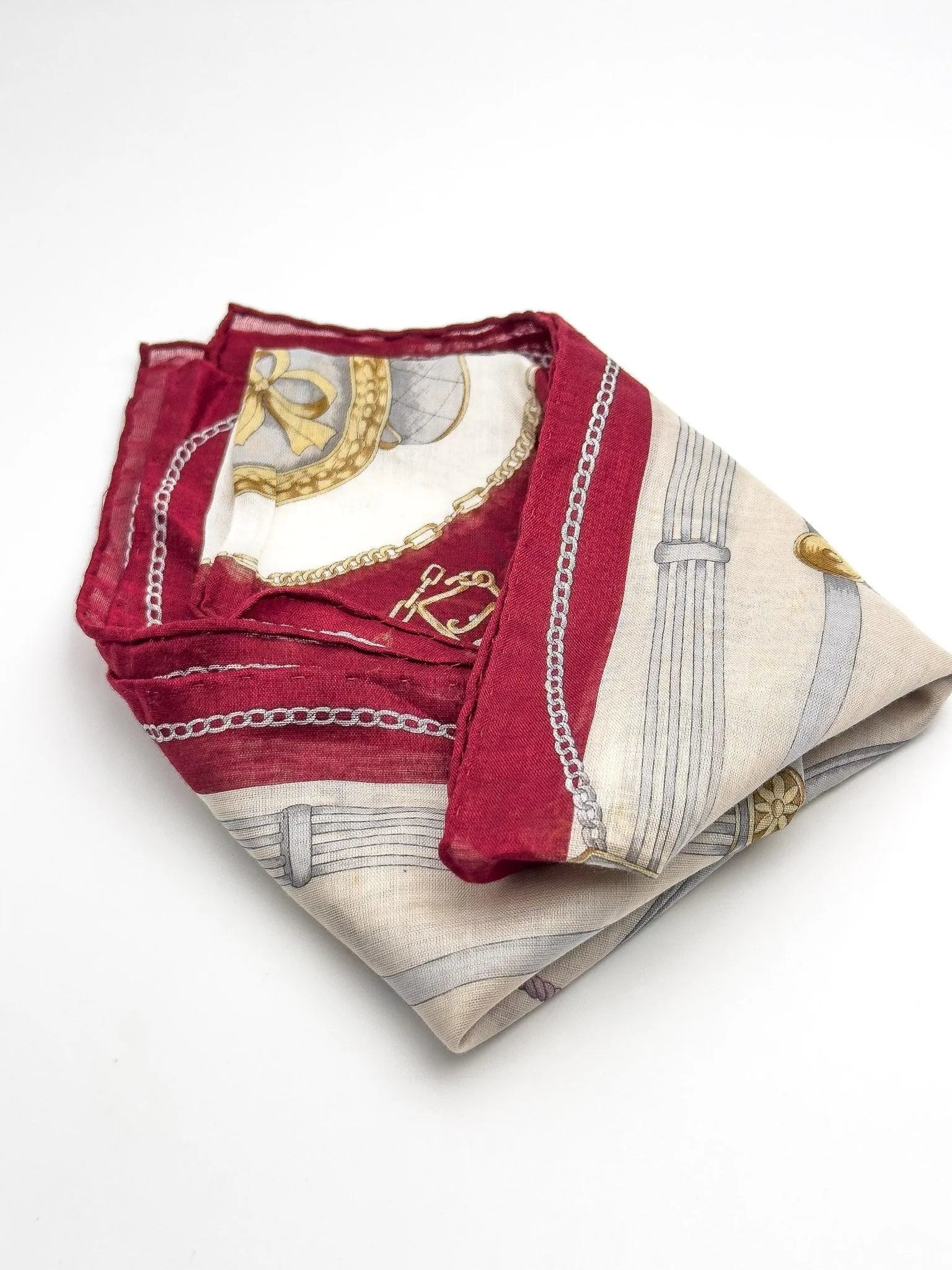 Celine - Bandana Twill de Soie Bordeaux - Atelier Victor