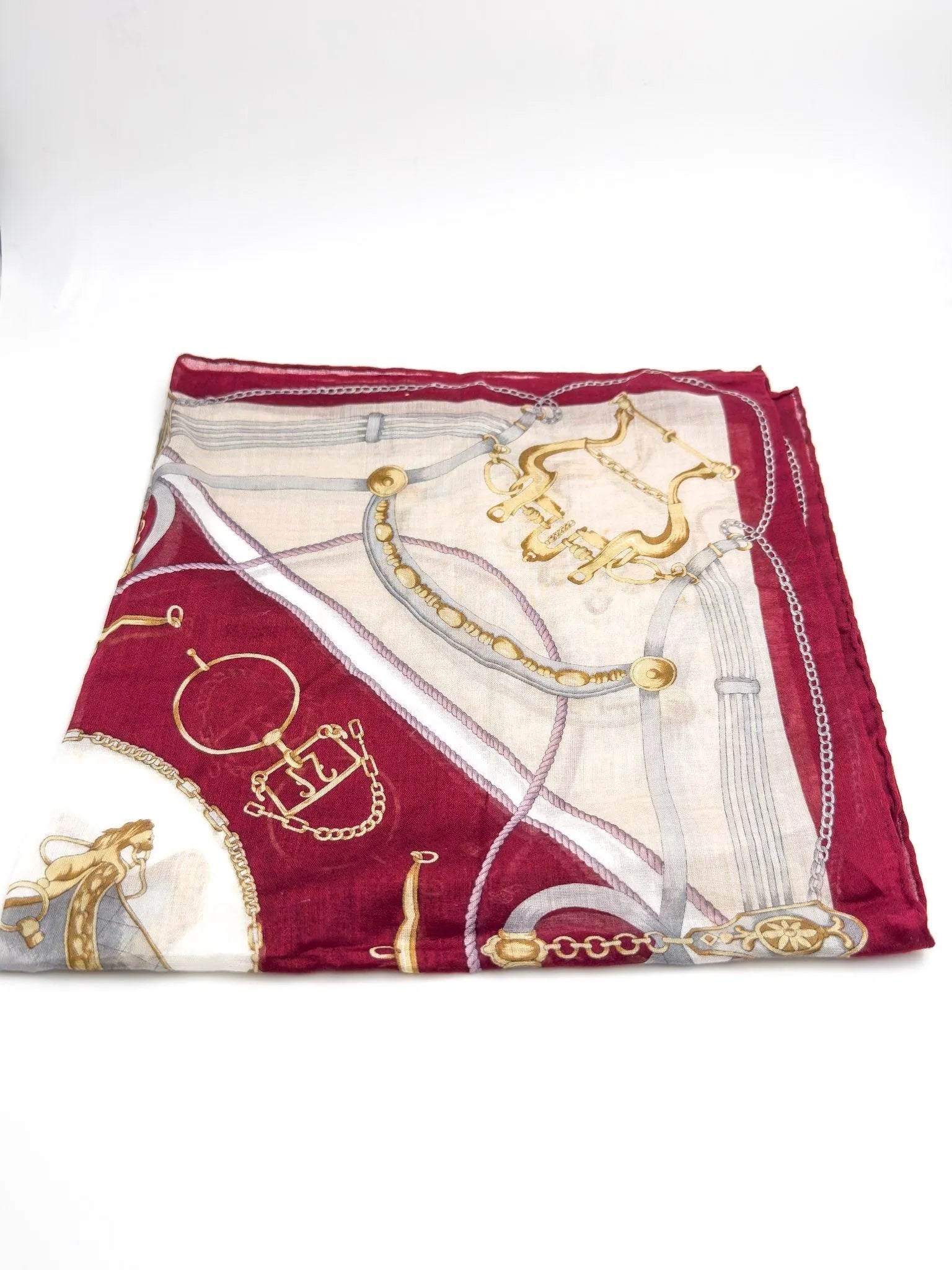 Celine - Bandana Twill de Soie Bordeaux - Atelier Victor