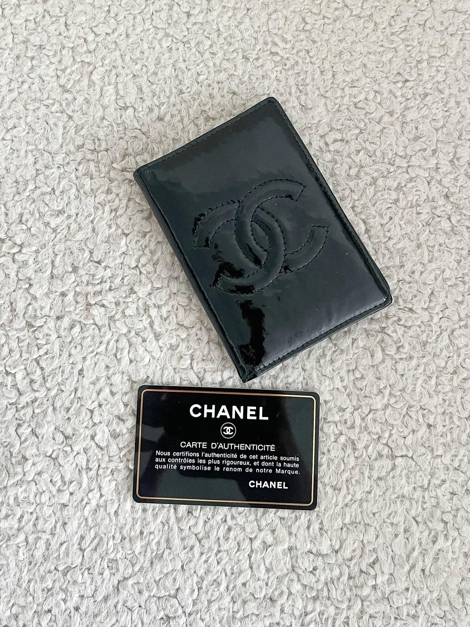 Chanel - Porte-cartes Cuir Verni Noir - Atelier Victor