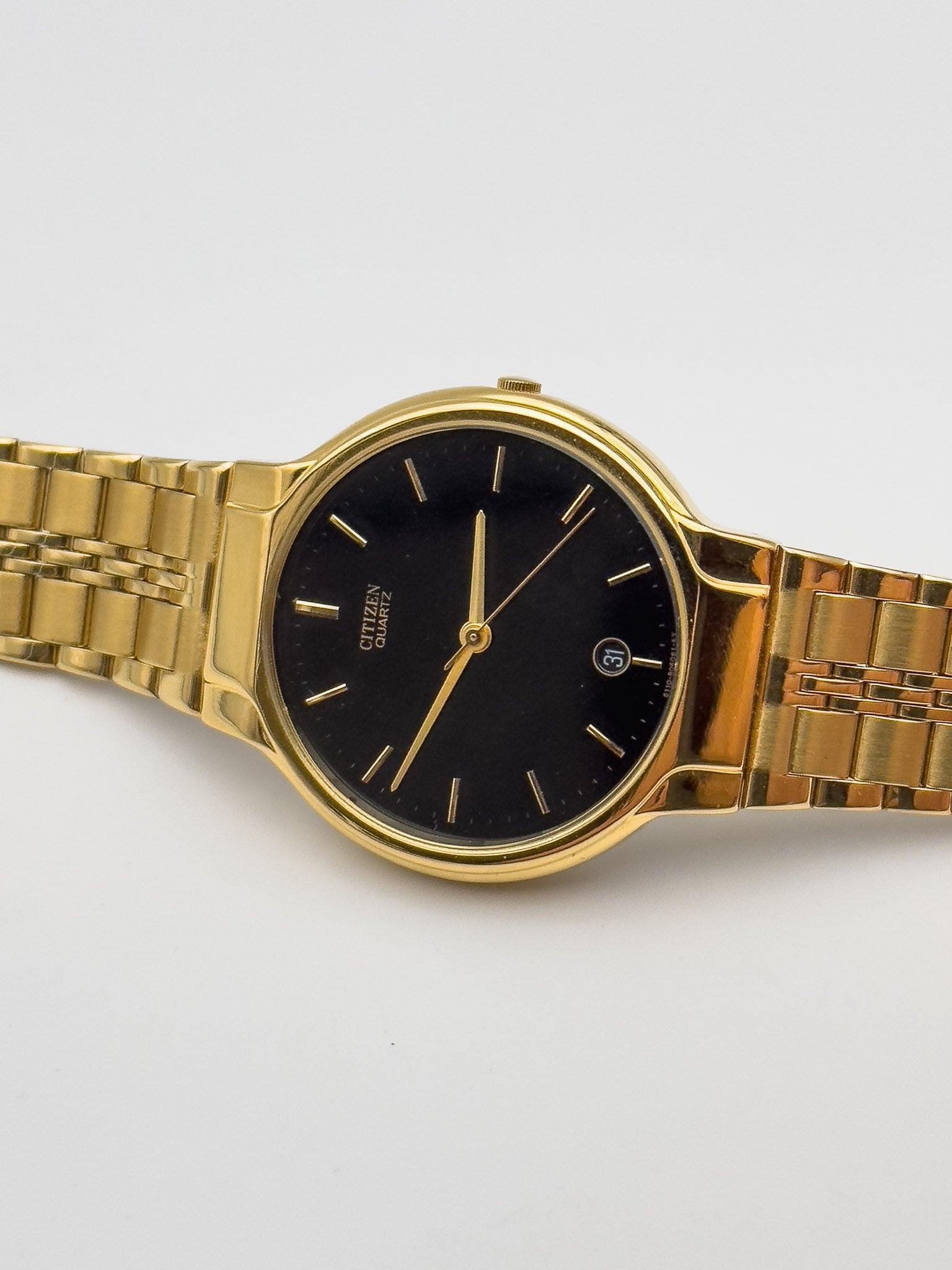 Citizen - Black Dial Full Gold - NOS - 1991 - Atelier Victor