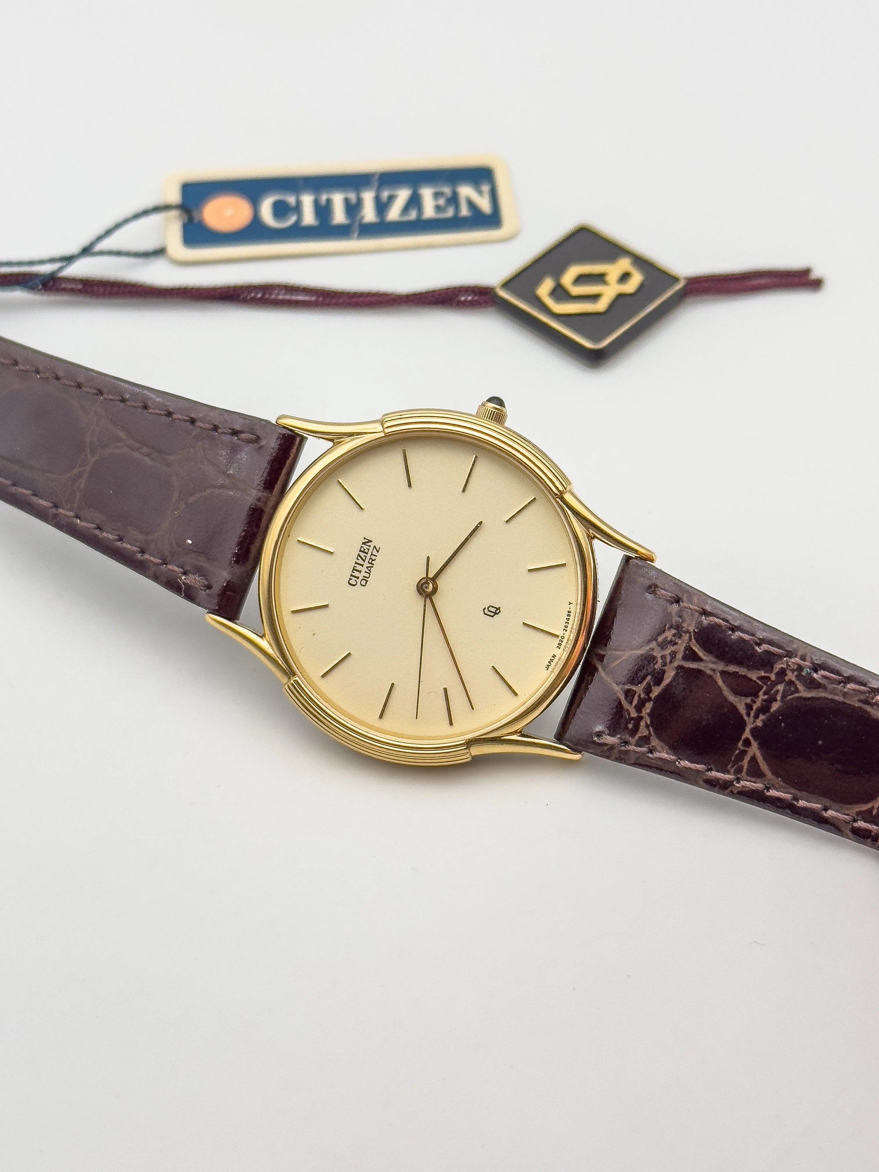 Citizen - Lemon Gold Cabochon - NOS - 1980s - Atelier Victor