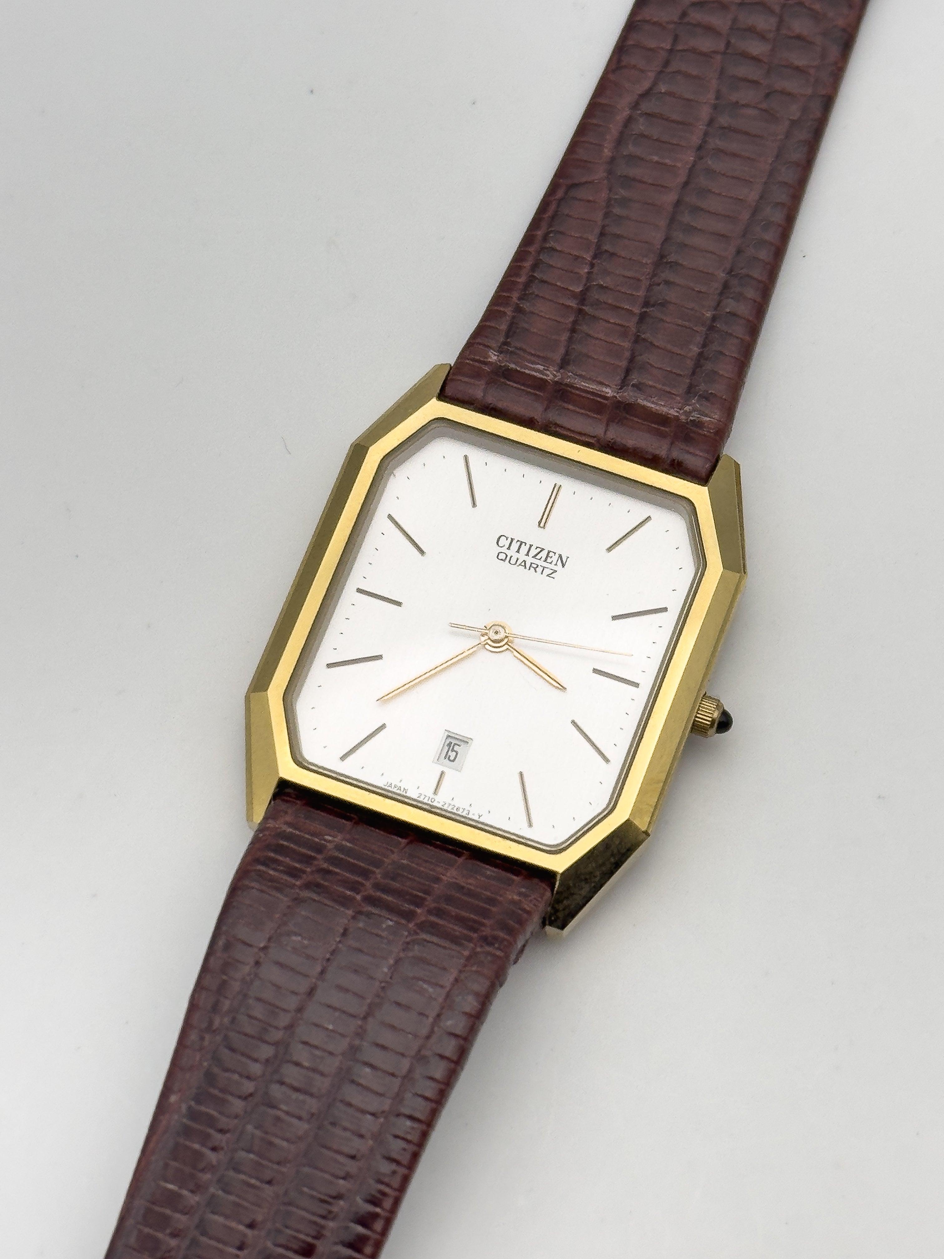 Citizen - Tonneau Gold Cabochon - NOS - 1990's - Atelier Victor