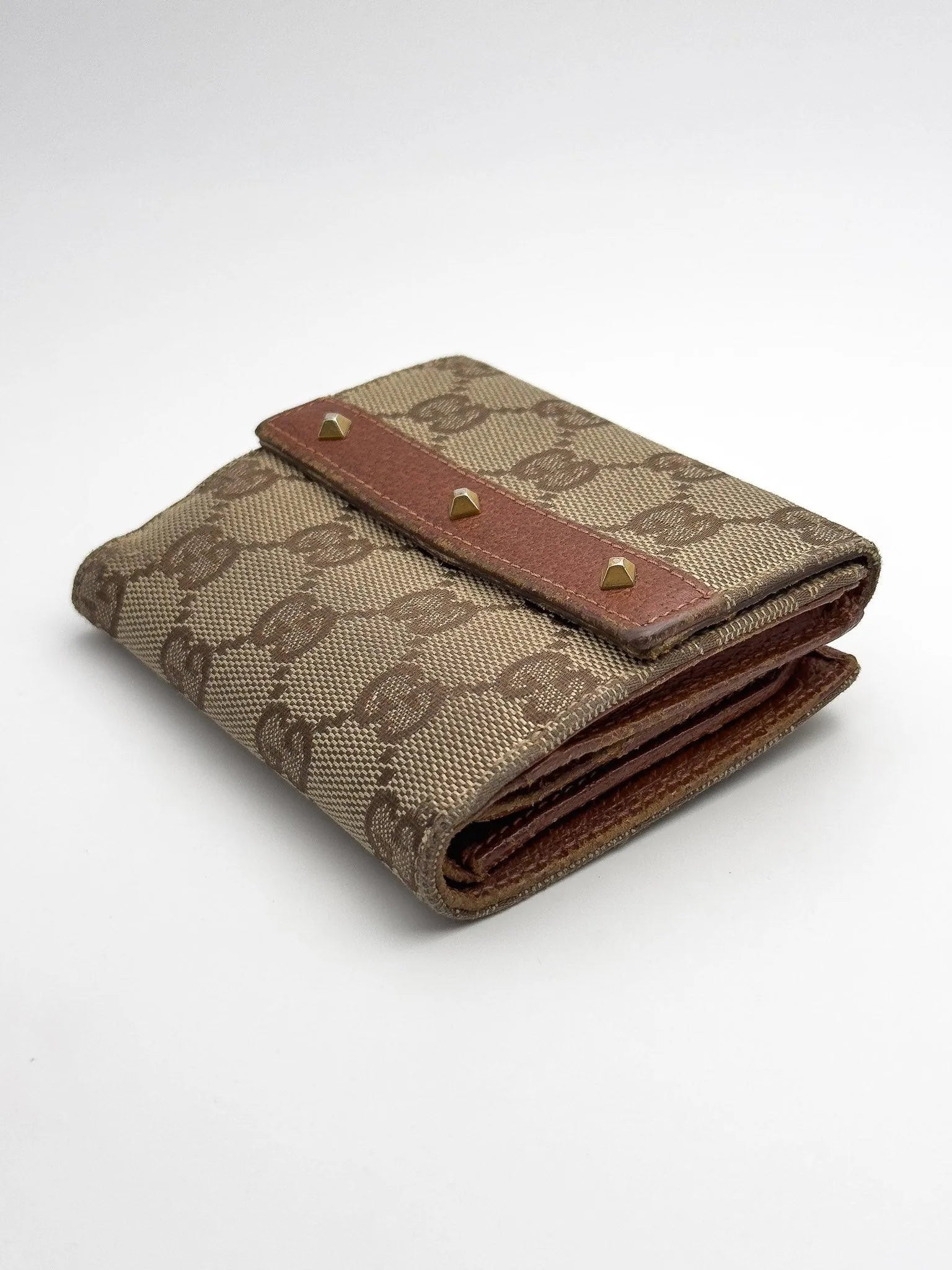 Gucci - Portefeuille en toile GG Marron Clous - Atelier Victor