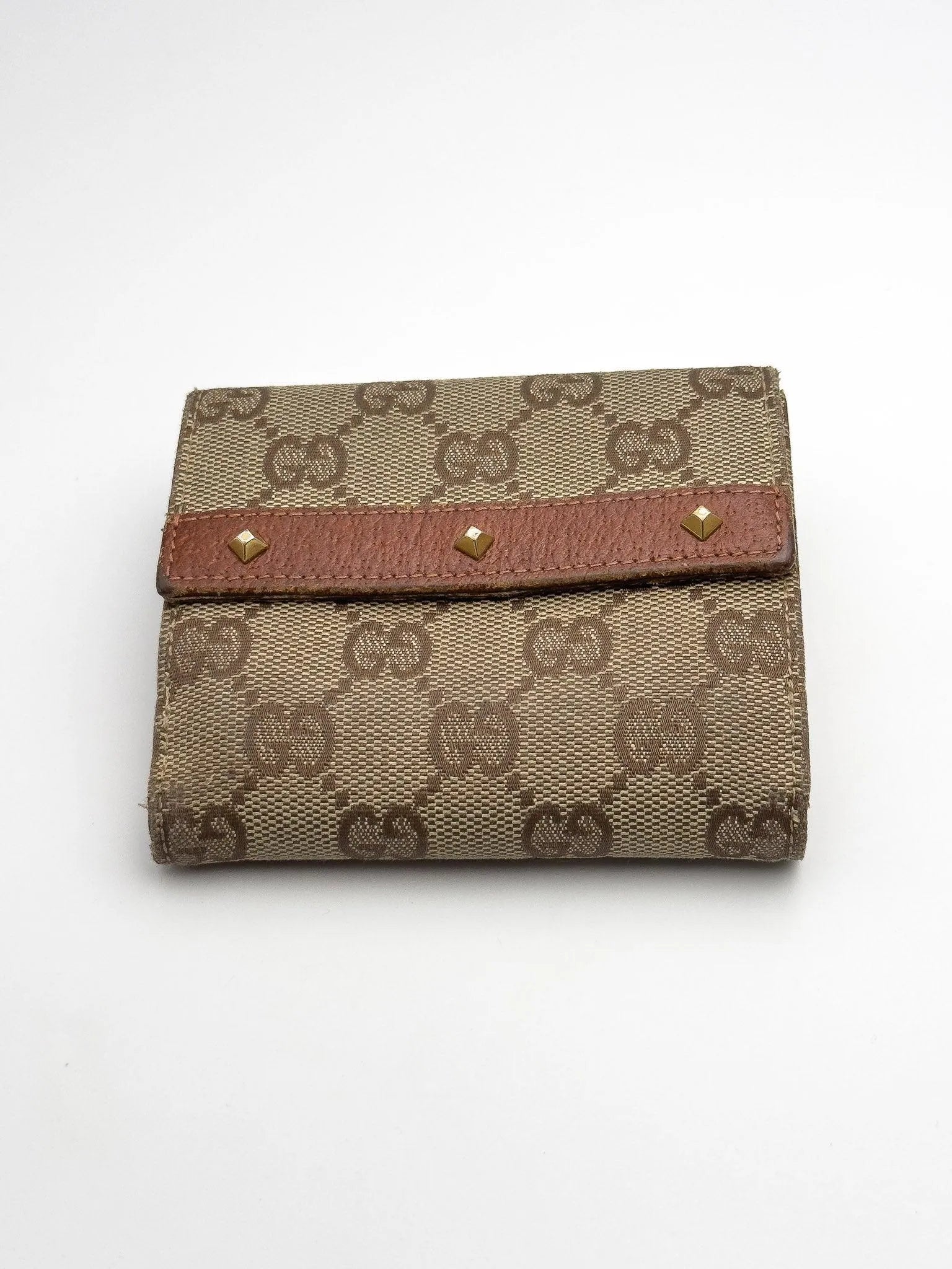 Gucci - Portefeuille en toile GG Marron Clous - Atelier Victor