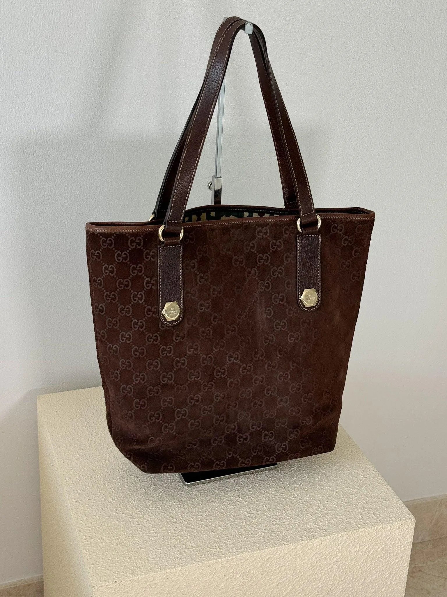 Gucci - Sac à main suede marron - Atelier Victor