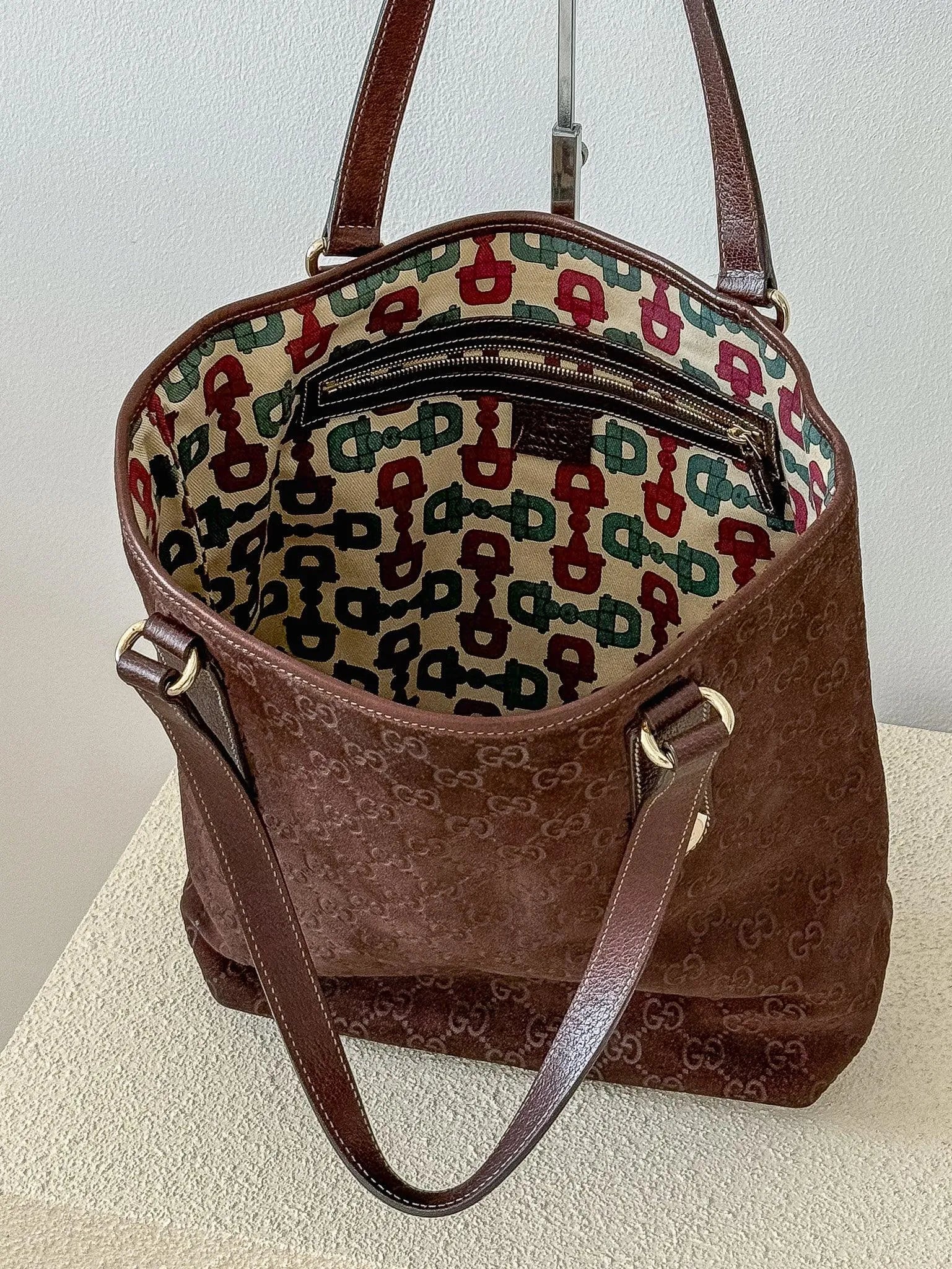 Gucci - Sac à main suede marron - Atelier Victor