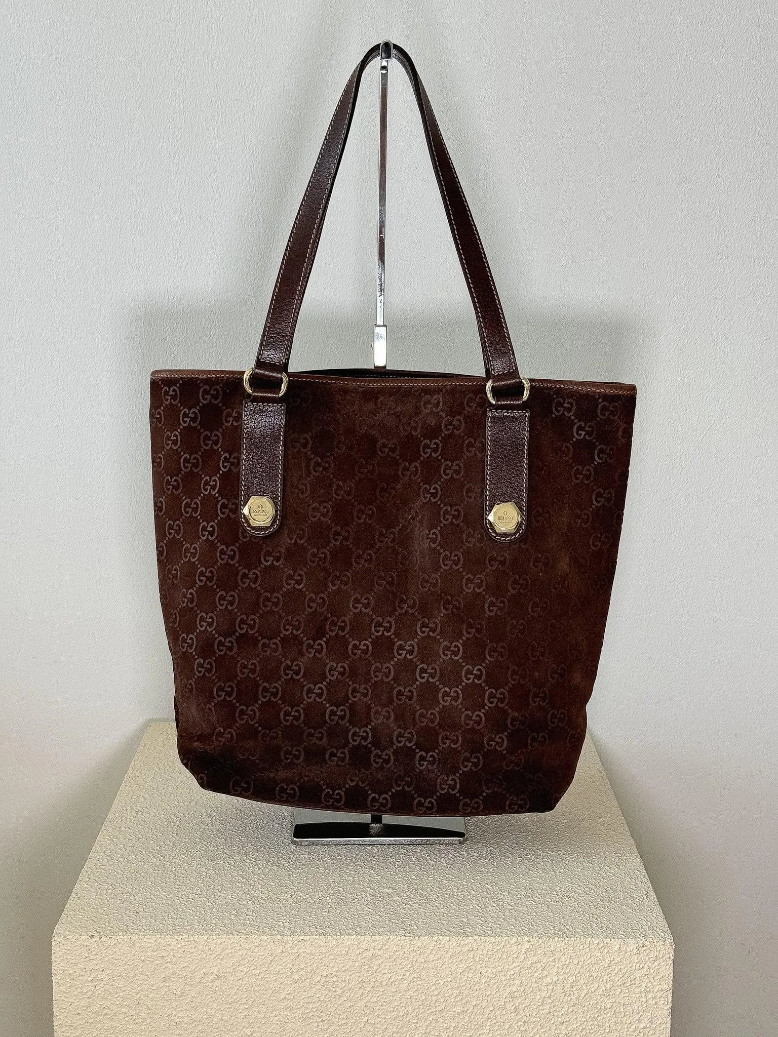 Gucci - Sac à main suede marron - Atelier Victor