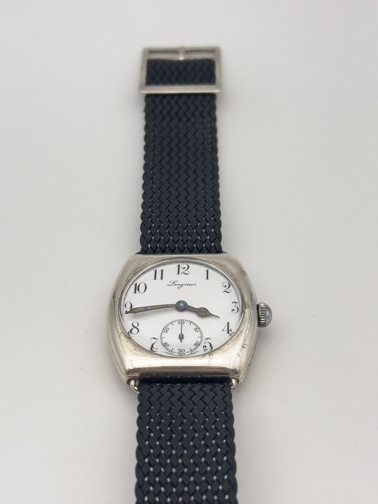 Longines - WW1 Tonneau Silver 935 Oversized - 1915