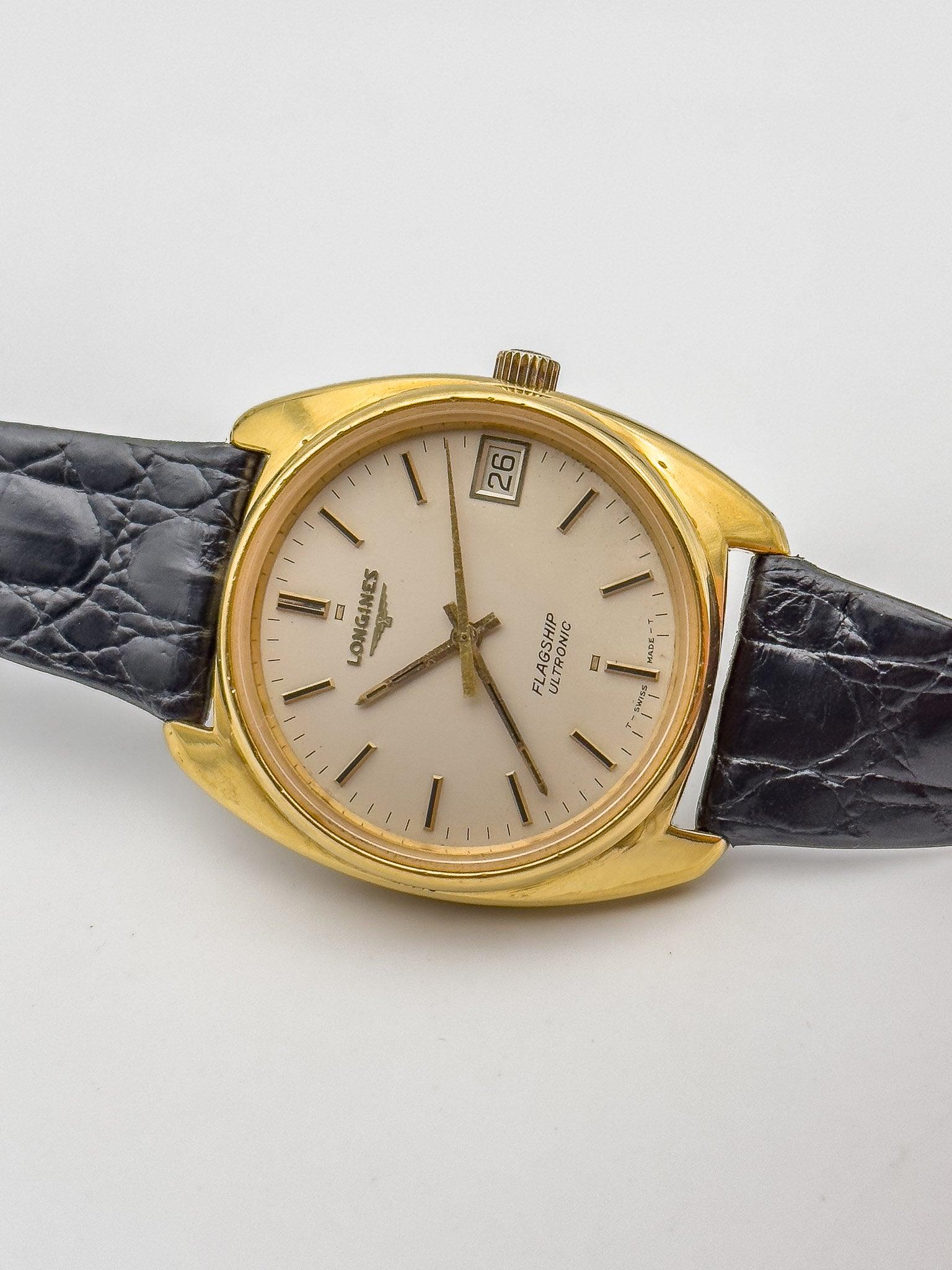 Longines - Flagship Ultronic с золотым покрытием - 1970-е годы