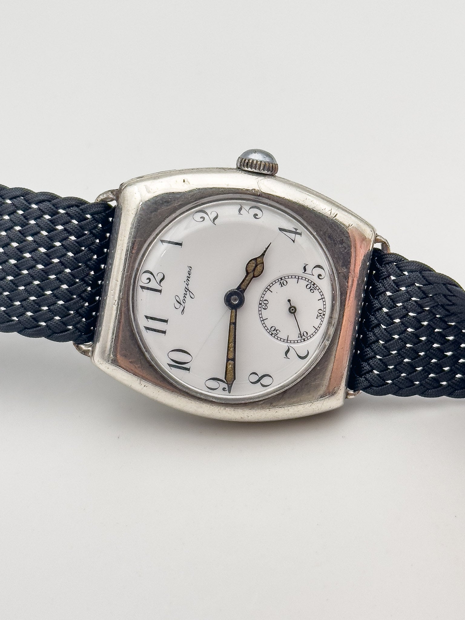 Longines - WW1 Tonneau Silver 935 Übergroße - 1915