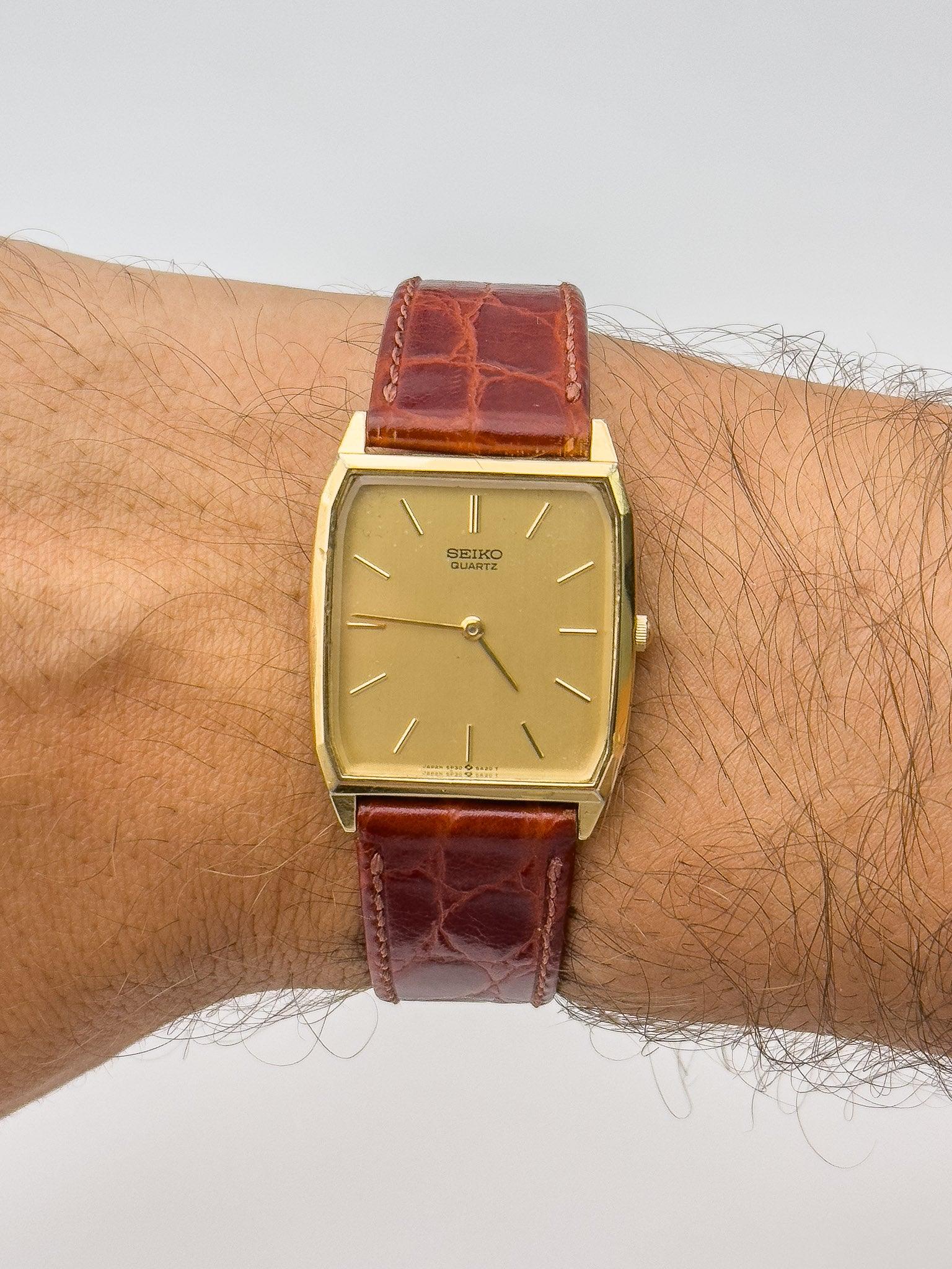 Seiko - Tonneau Gold Dress Watch - 1995