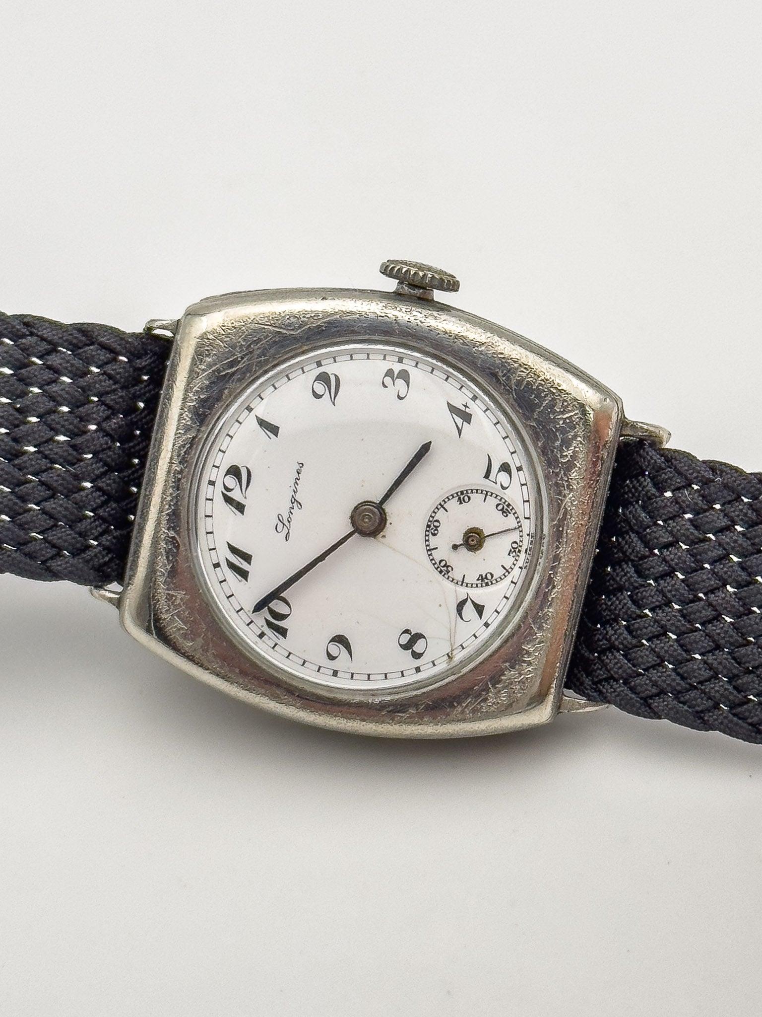 Longines - Military Tonneau Emaille Dial - 1913