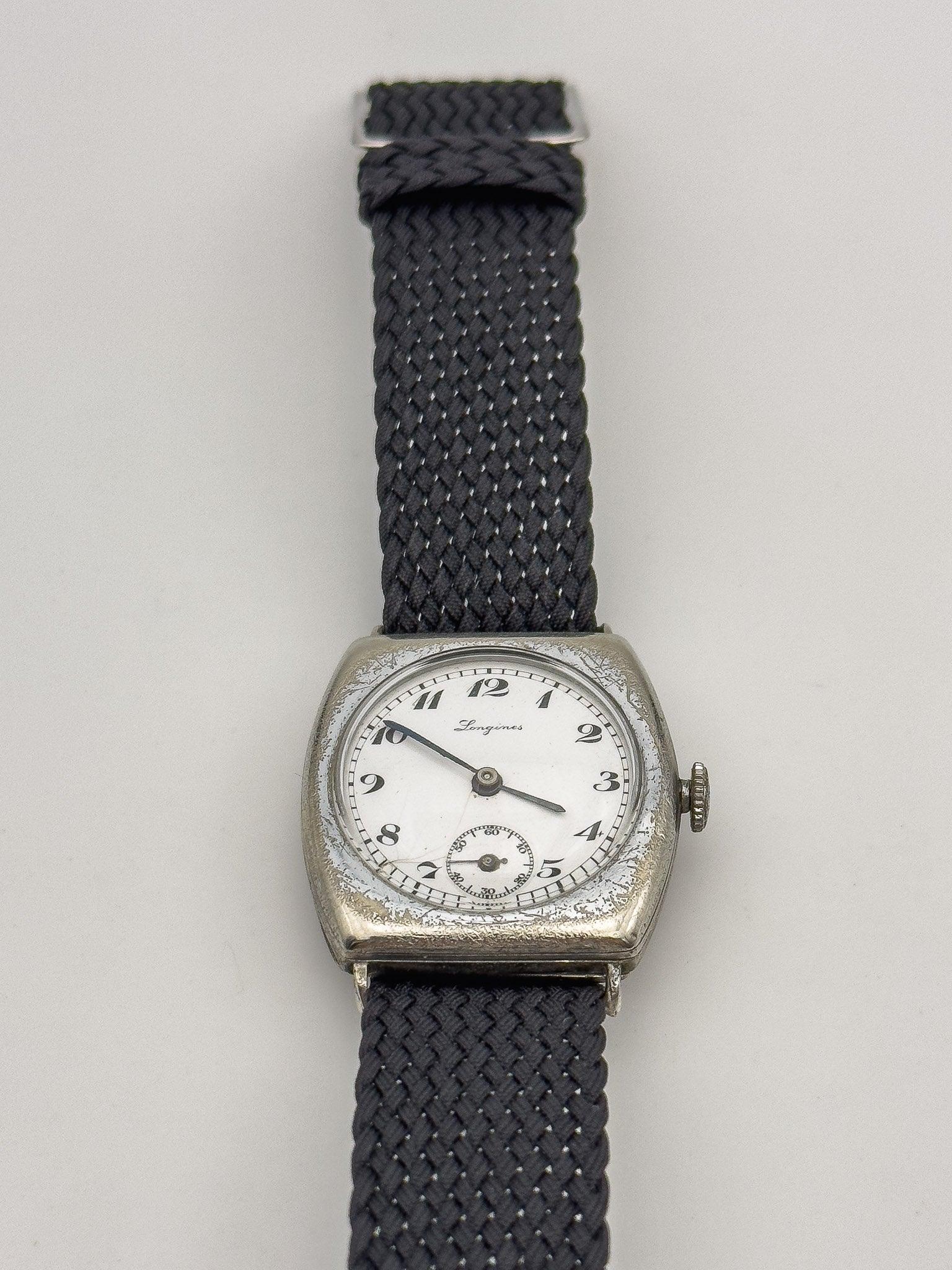 LONGINES - Military Tonneau Enamel Dial - 1913