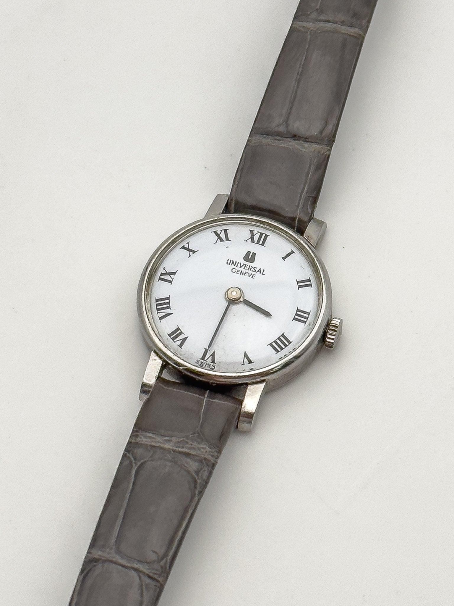 Universal Genève - Reloj de vestir blanco - 1970's