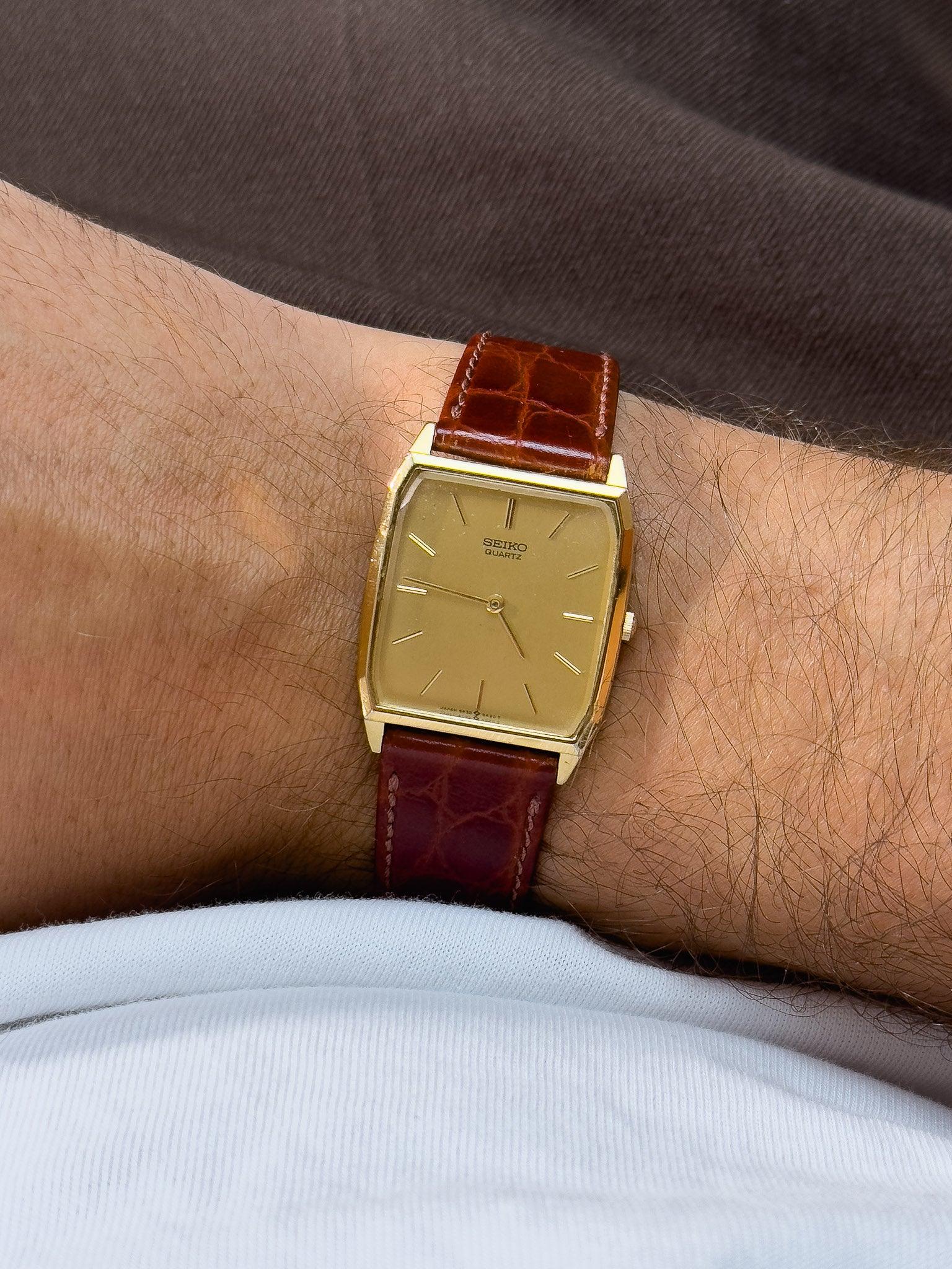 Seiko - Tonneau Gold Dress Watch - 1995