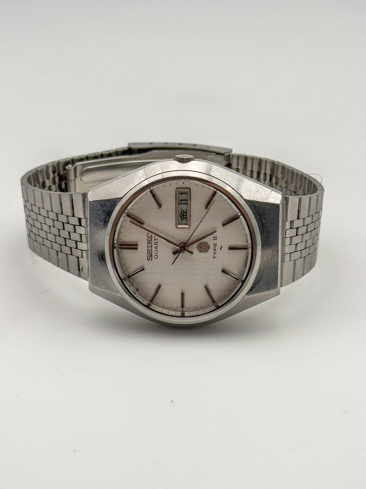 Seiko - Серебряные граненые часы Kanji Daydate - 1976