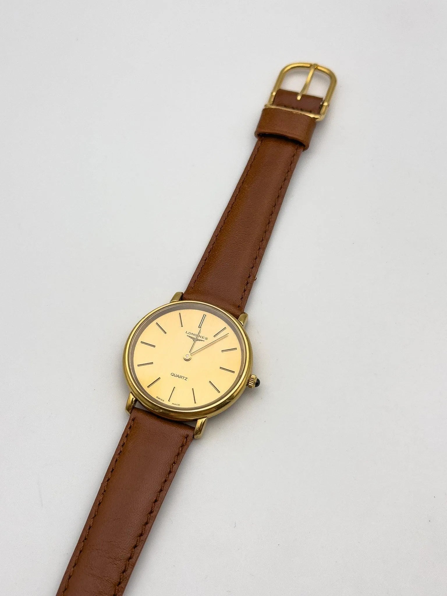 Longines - Gold Circle Blue Cabochon - 1970s - Atelier Victor