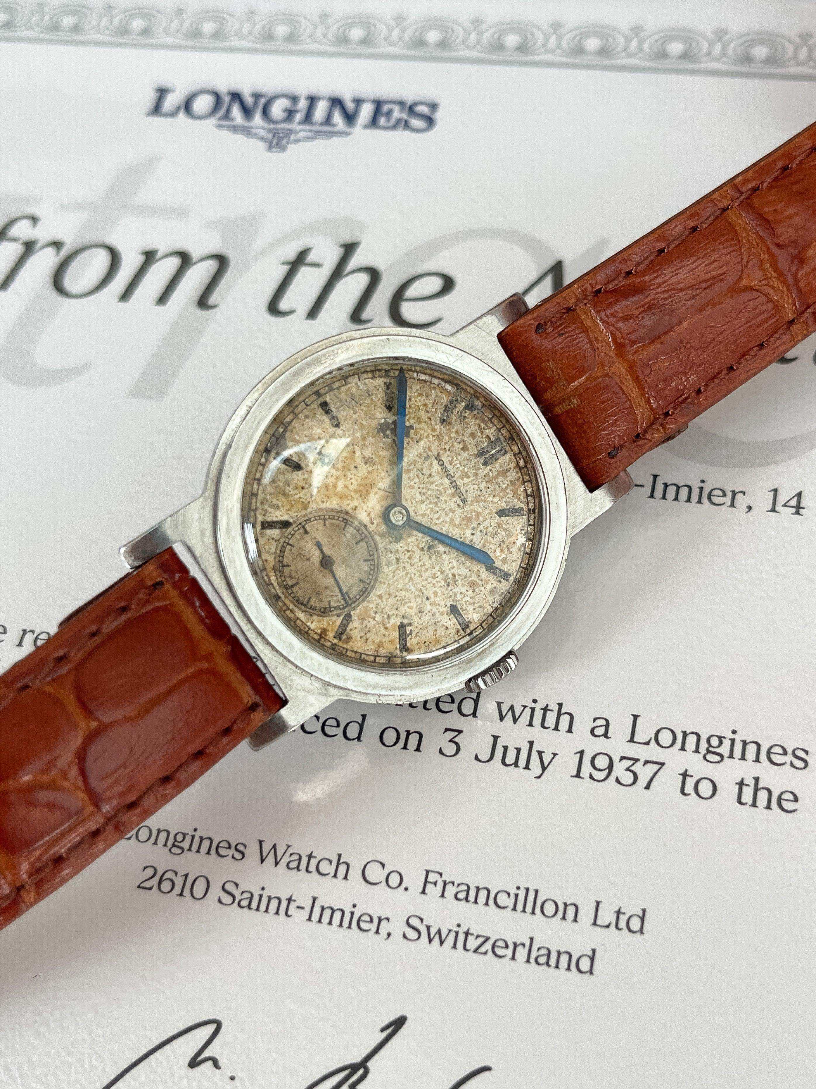 Longines - Index Bleutés Patine - Extract from Archives - 1937 - Atelier Victor