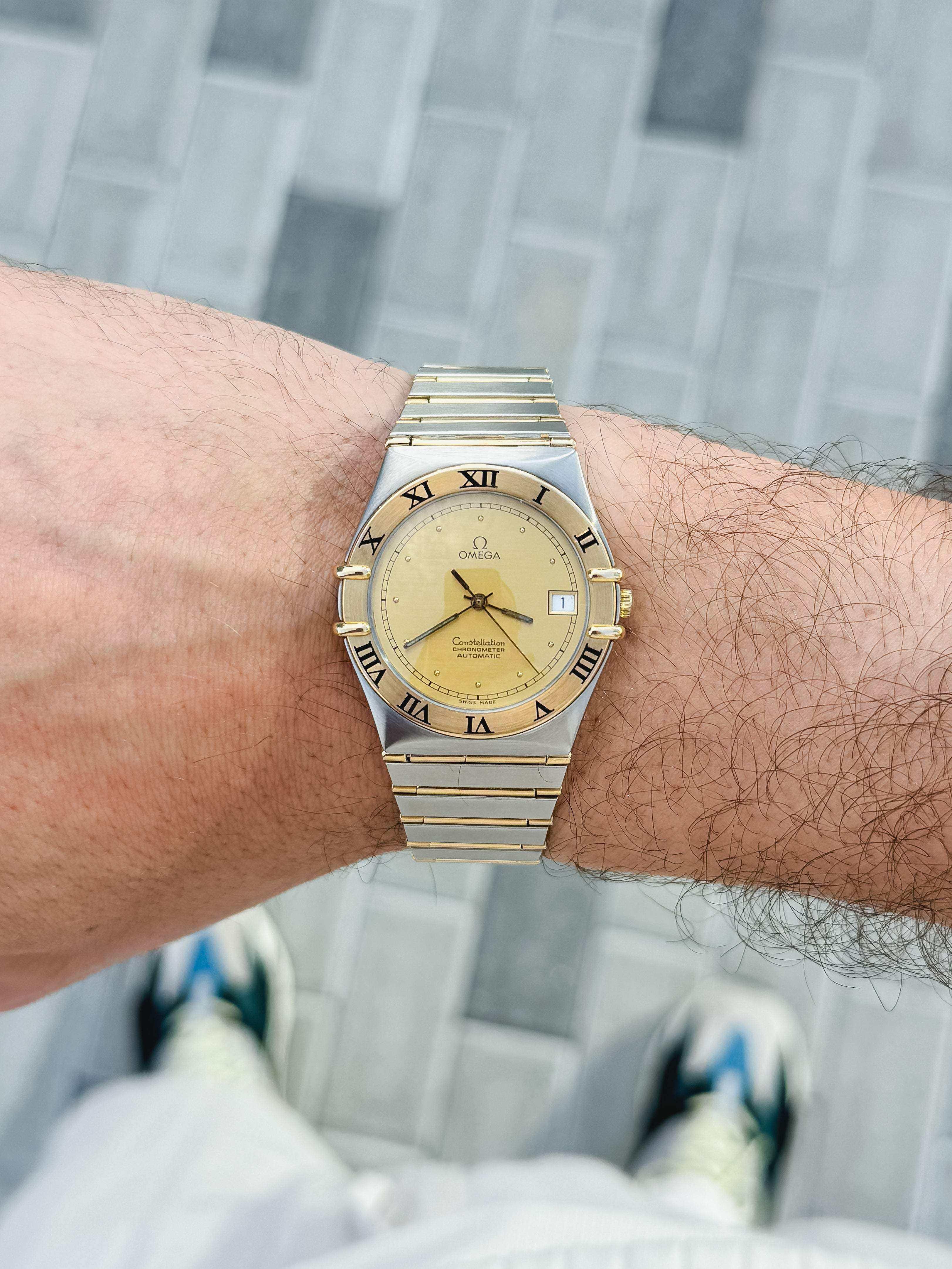 Omega - Constellation date steel & 18k gold - 2000's - Atelier Victor