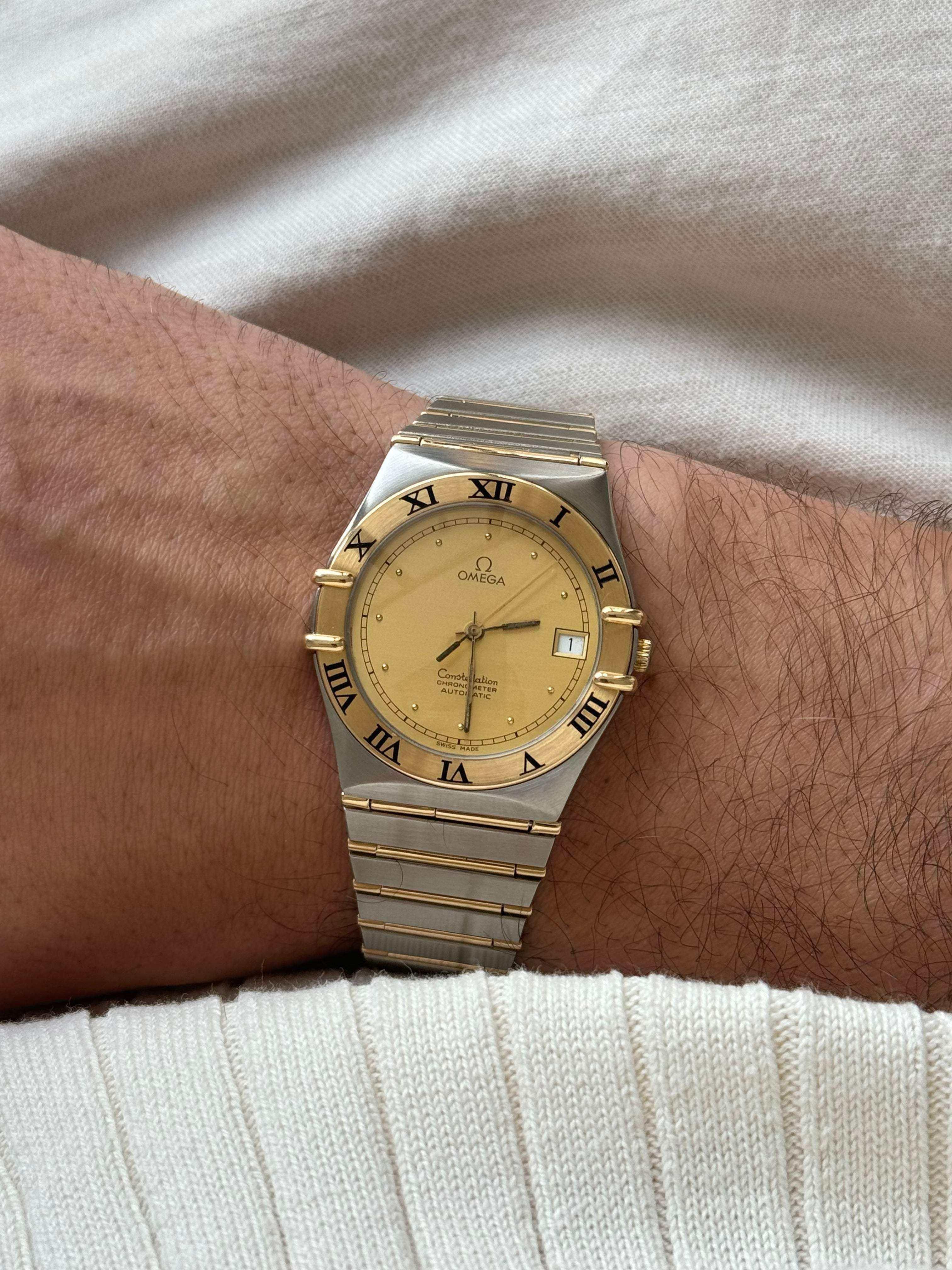 Omega - Constellation date steel & 18k gold - 2000's - Atelier Victor