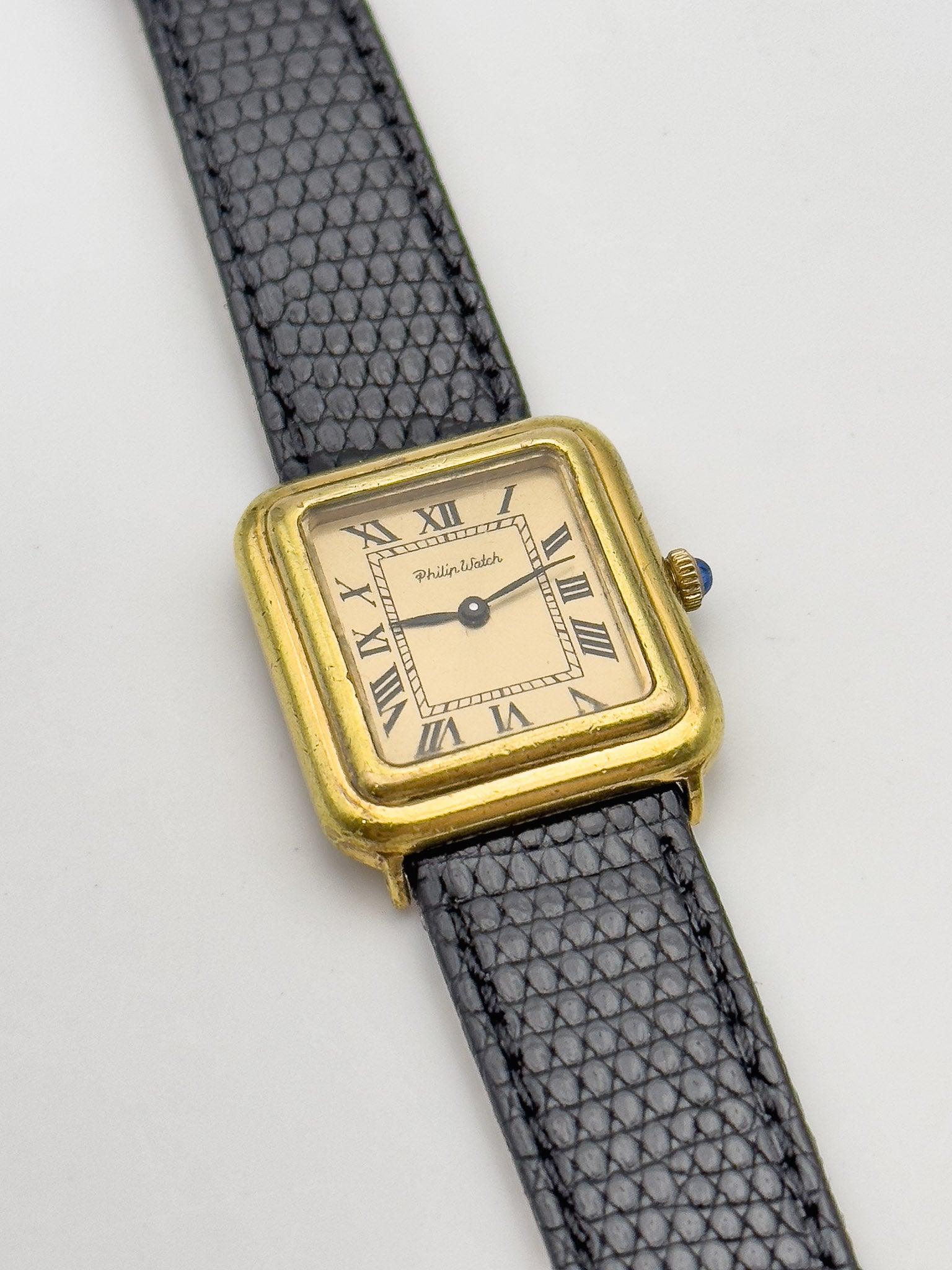Philip Watch - Gold Patina Cabochon - 1970's - Atelier Victor