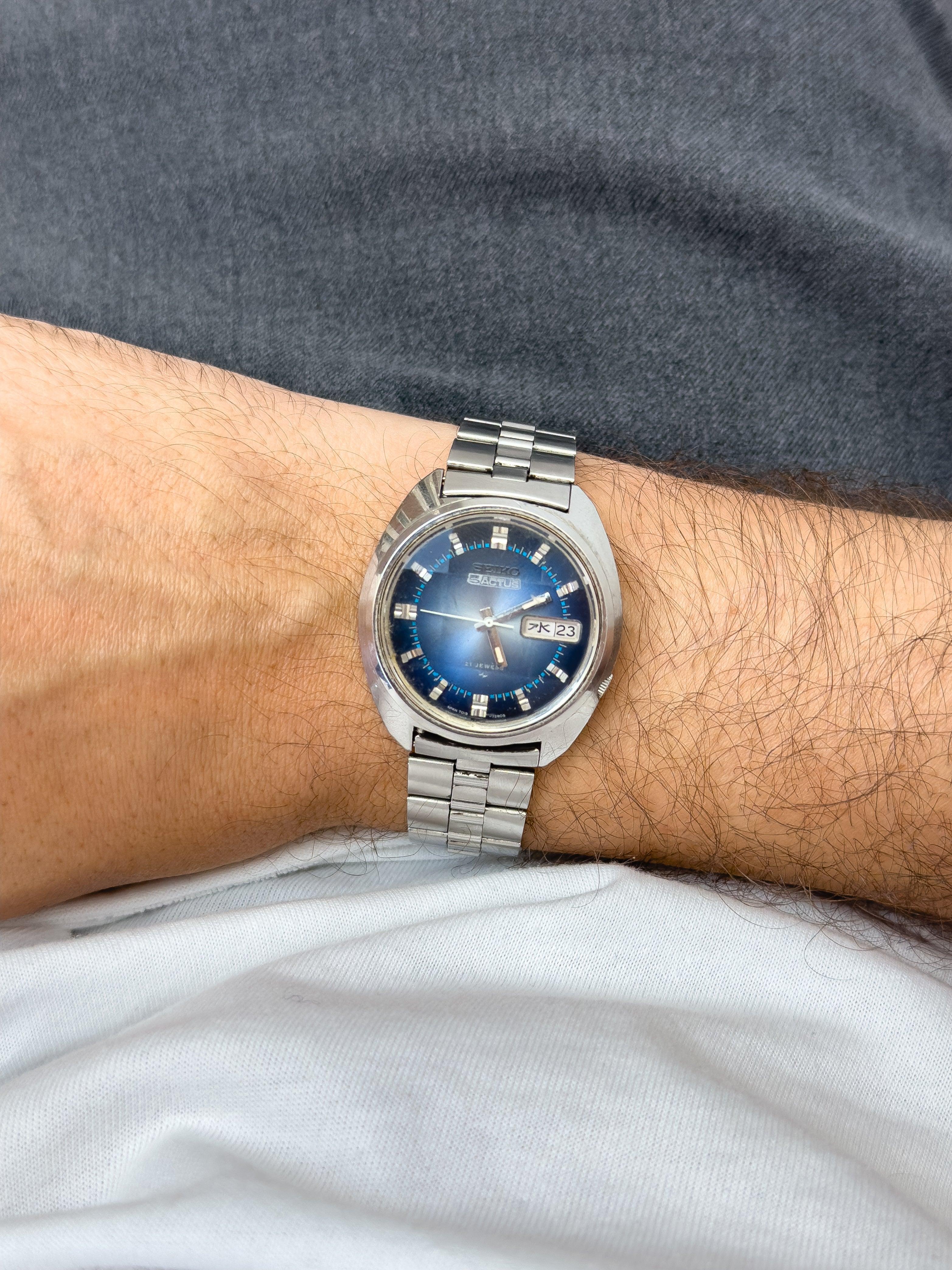 Seiko 5 Actus - Blue Facette Kanji - 1972 - Atelier Victor