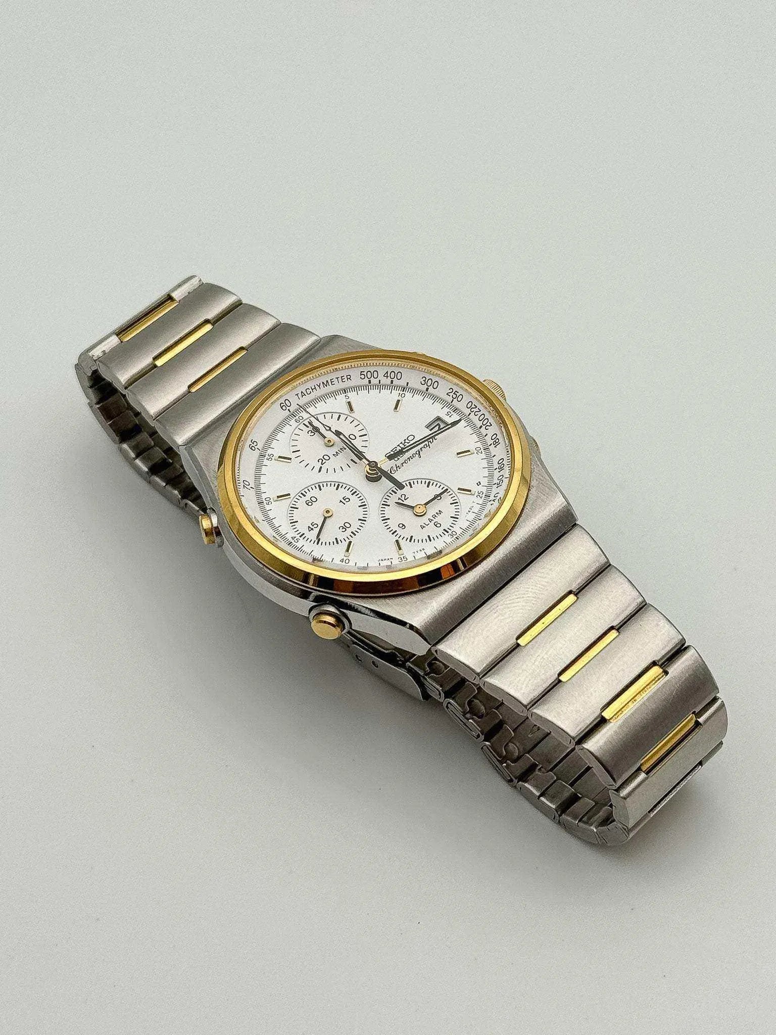 Seiko - Chronograph Alarm Gold & Steel - 1991 - Atelier Victor