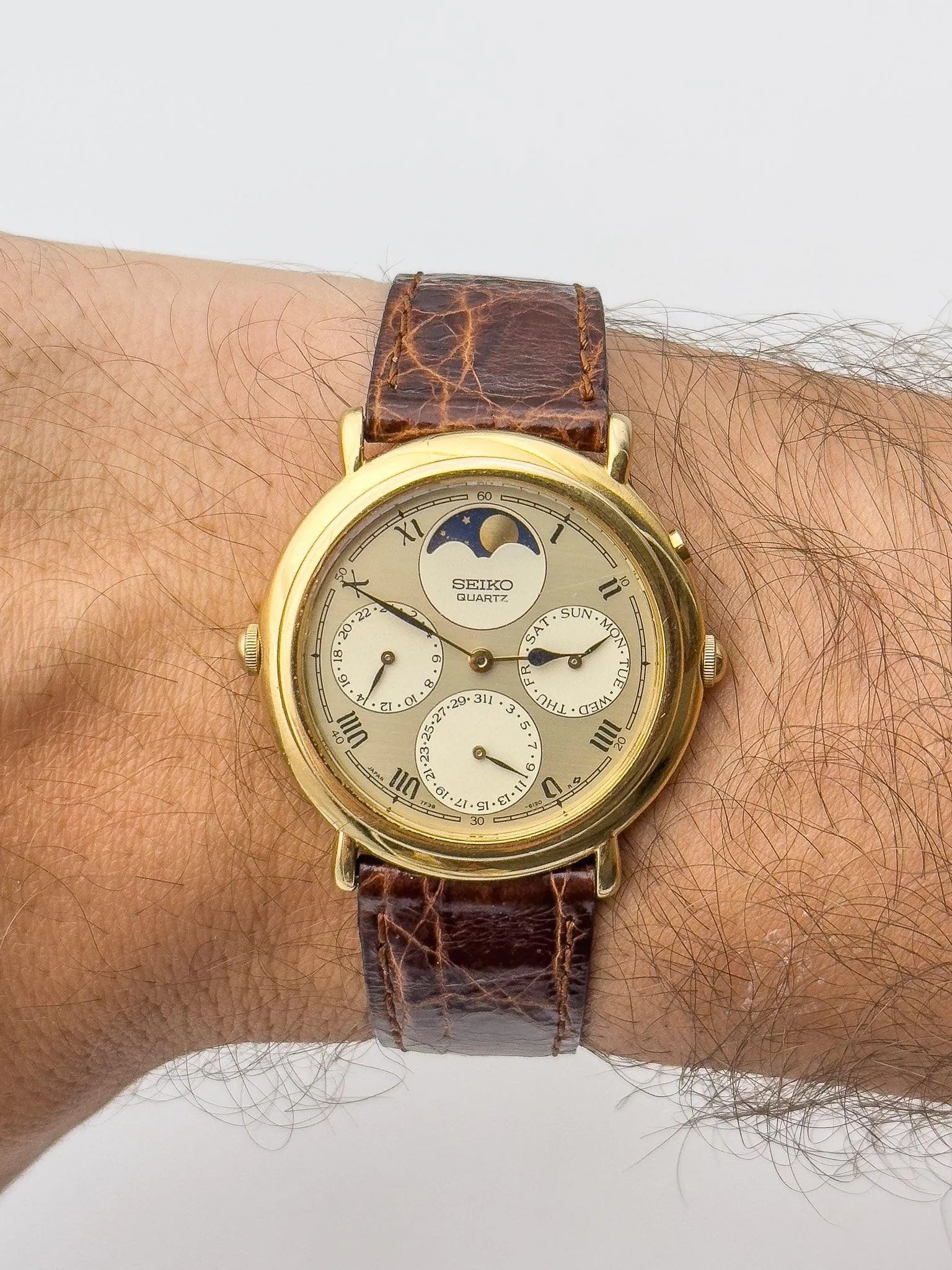 Seiko - Moonphase Triple Calendar Gold - 1988 - Atelier Victor