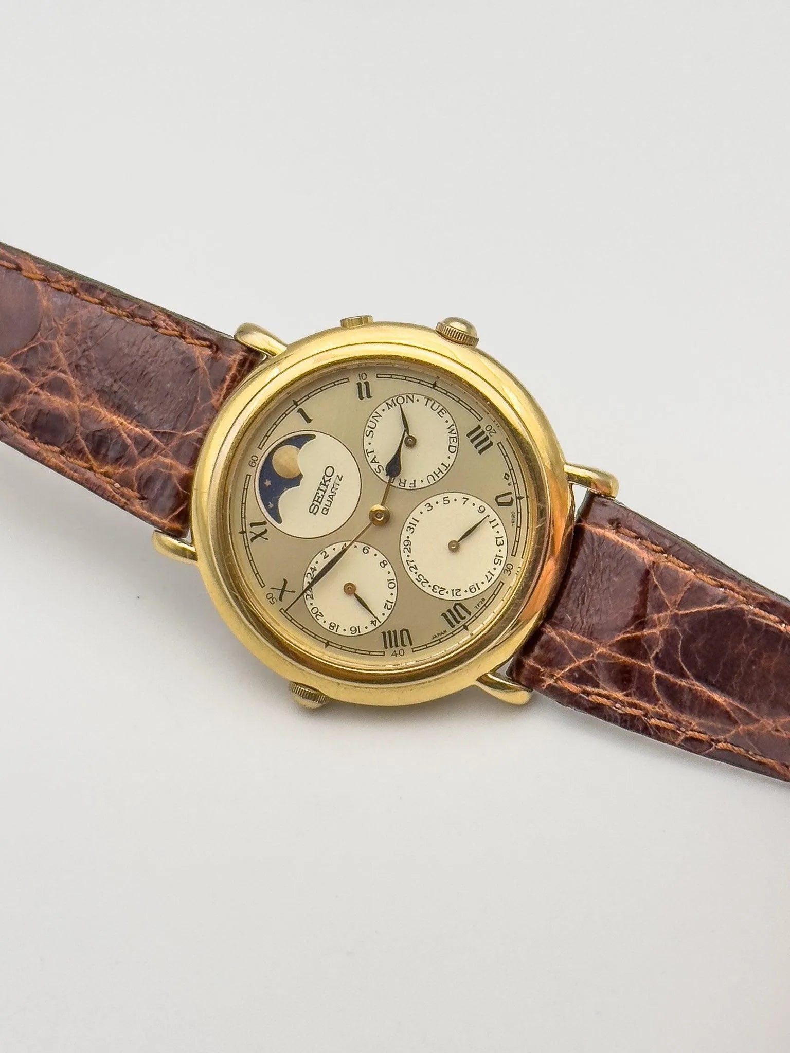 Seiko - Moonphase Triple Calendar Gold - 1988 - Atelier Victor