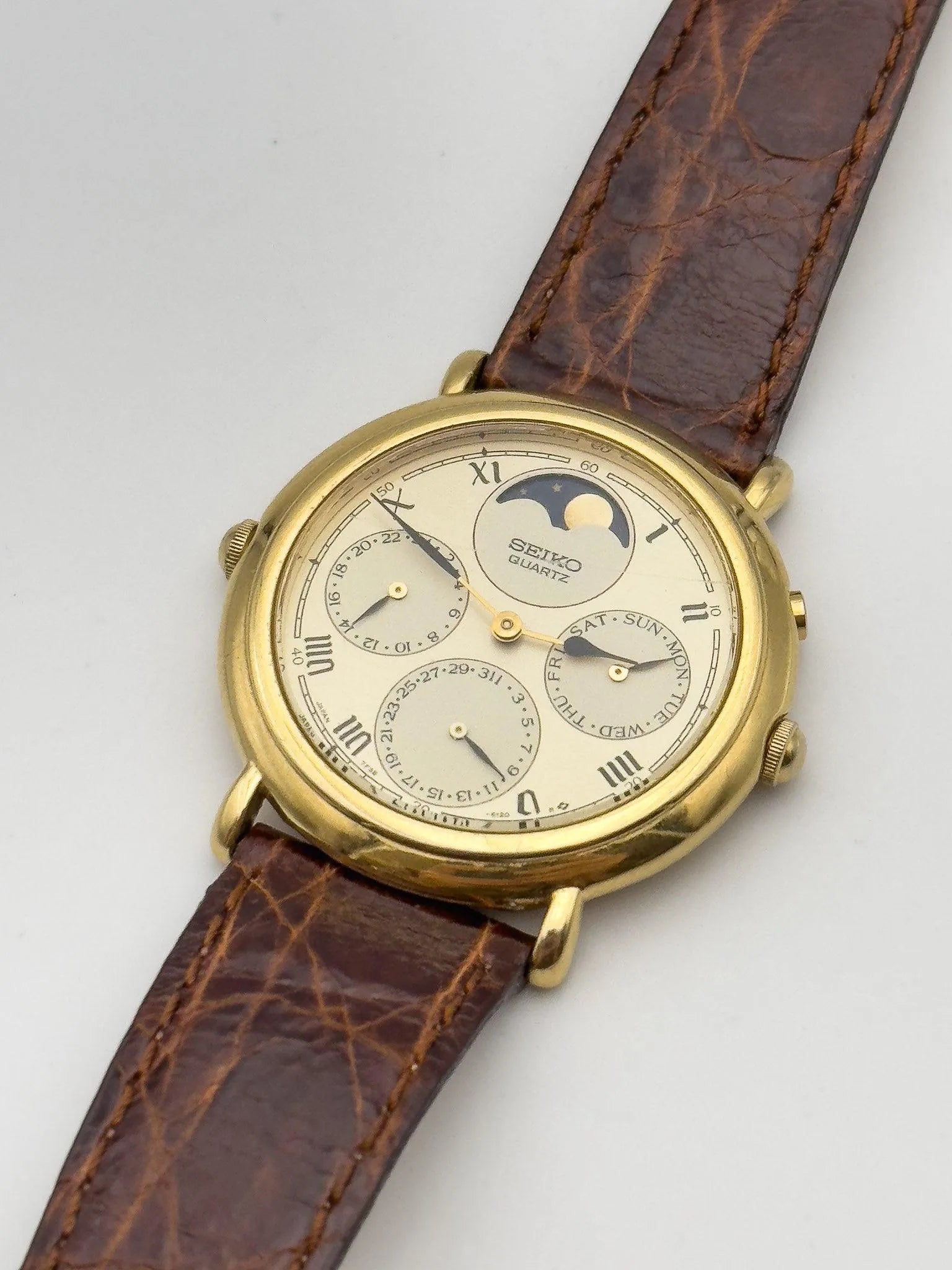 Seiko - Moonphase Triple Calendar Gold - 1988 - Atelier Victor