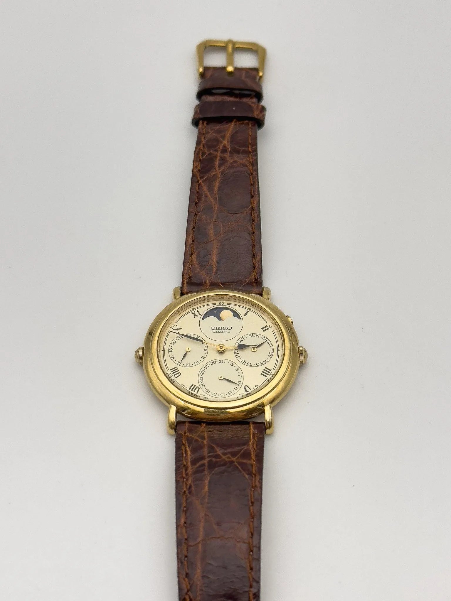 Seiko - Moonphase Triple Calendar Gold - 1988 - Atelier Victor