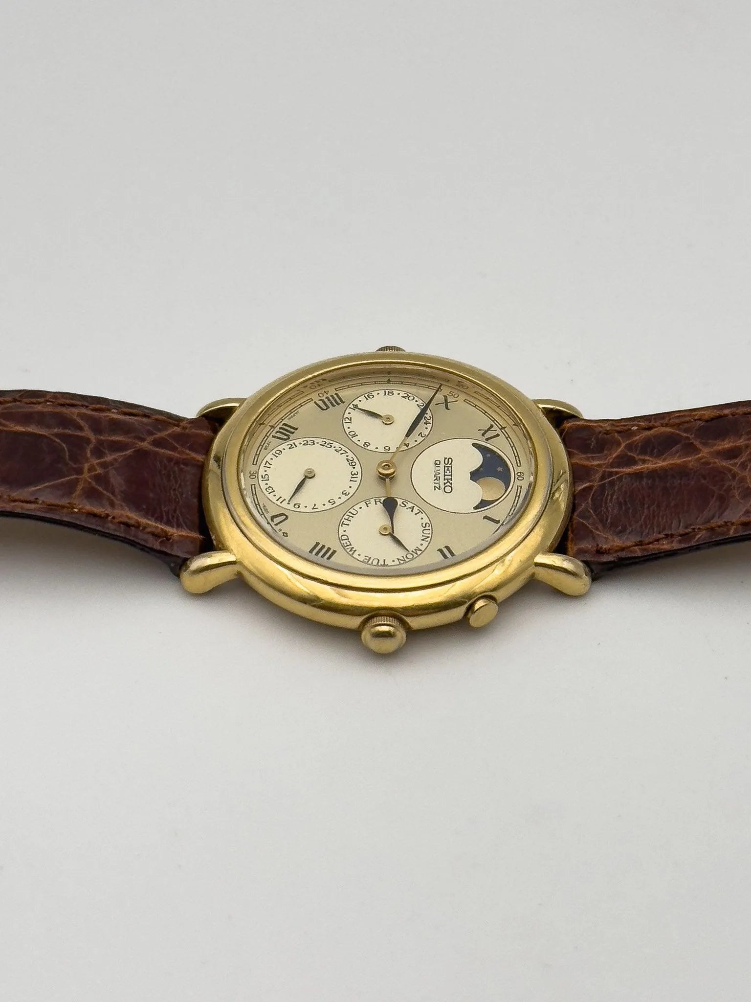 Seiko - Moonphase Triple Calendar Gold - 1988 - Atelier Victor