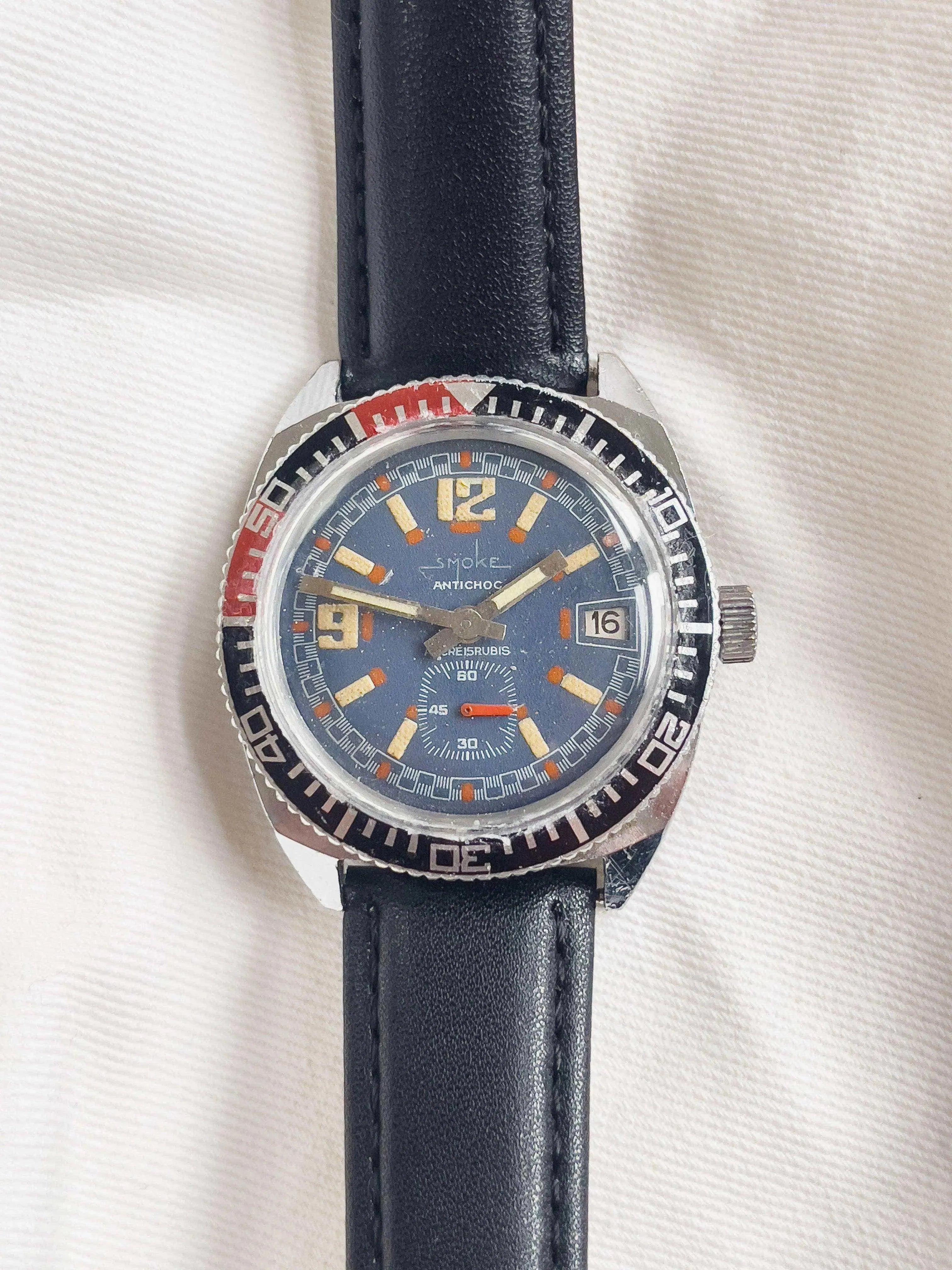 Smoke - Plongeuse Blue Dial - 1960/70's - Atelier Victor